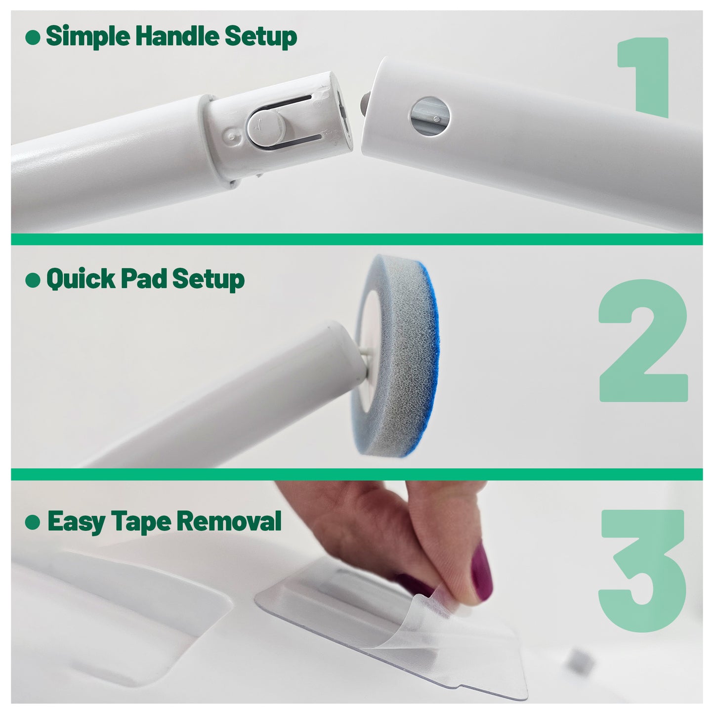 CiLoN Disposable Toilet Brush & Holder Set – Wall-Mounted Toilet Bowl Cleaner Wand with 30 Refill Pads, Hygienic Bathroom Cleaning System with Fresh Bleach Sanitizer, Space-Saving Storage Caddy