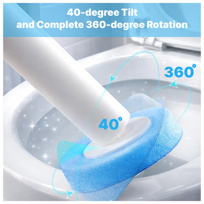 CiLoN 2.5-Inch Disposable Toilet Brush Refills, 5-Layer Foam Sponge Replacement For Disposable Toilet Wand Refills with Spherical Snap. 24pcs of Scrub Heads (Value Pack-Enough 6 Month)