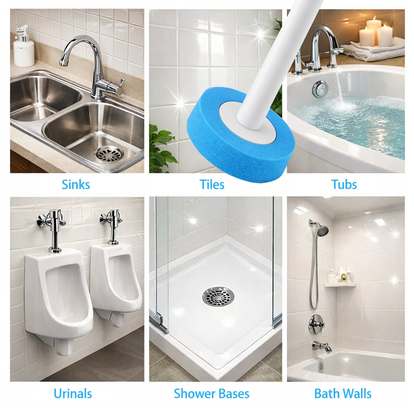 CiLoN Wall-Mounted Disposable Toilet Brush Kit and 30 Fresh Bleach Scrubbing Sponge Pads. Toilet Brush and Holder Set. Bathroom Space Saving Toilet Bowl Cleaning Wand & Holder (Starter Kit + 30 Brush)