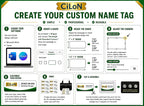 Reusable Magnetic Name Tags for Employees & Events - 10 Pack, Gold 1" x 3"